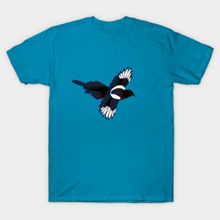 Flying magpie digital illustration T-Shirt